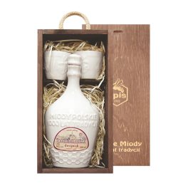 Dominikański Mead Gift Set in Light Wooden Box